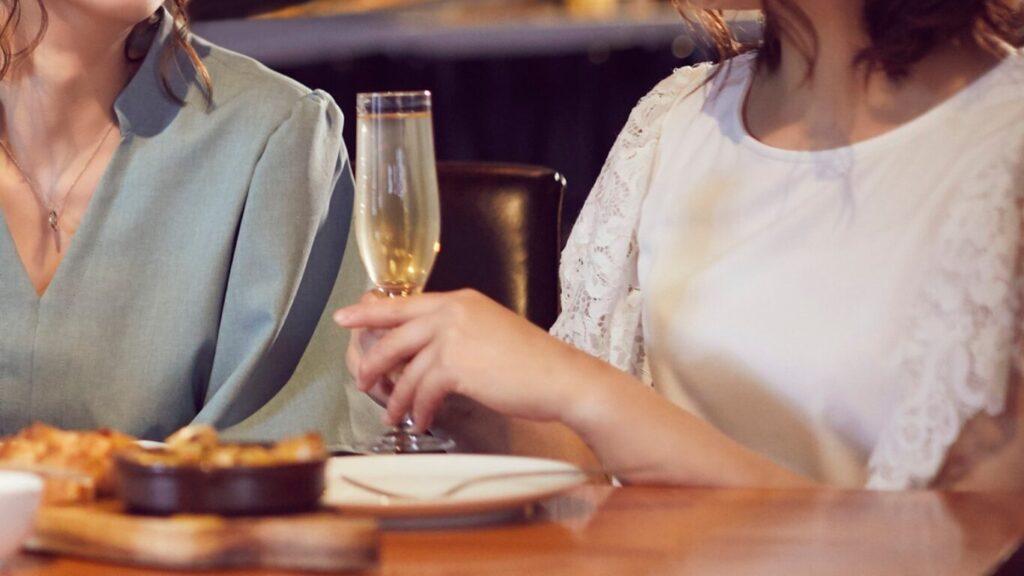 友人と外食をしている時