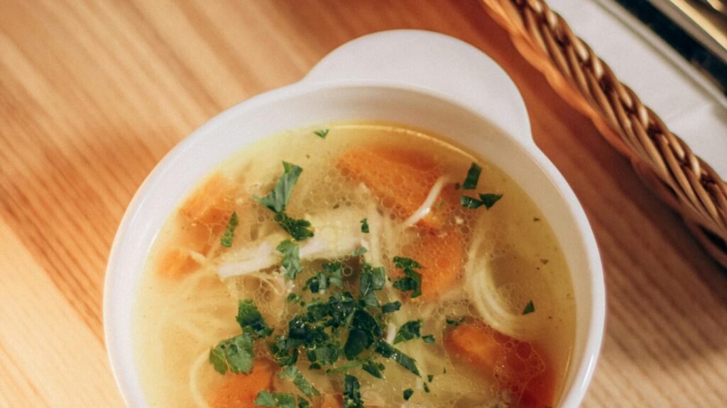 体を温めるスープ